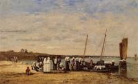 Boudin, Eugene - Fishermen of Kerhor Receiving a Blessing at Plougastel